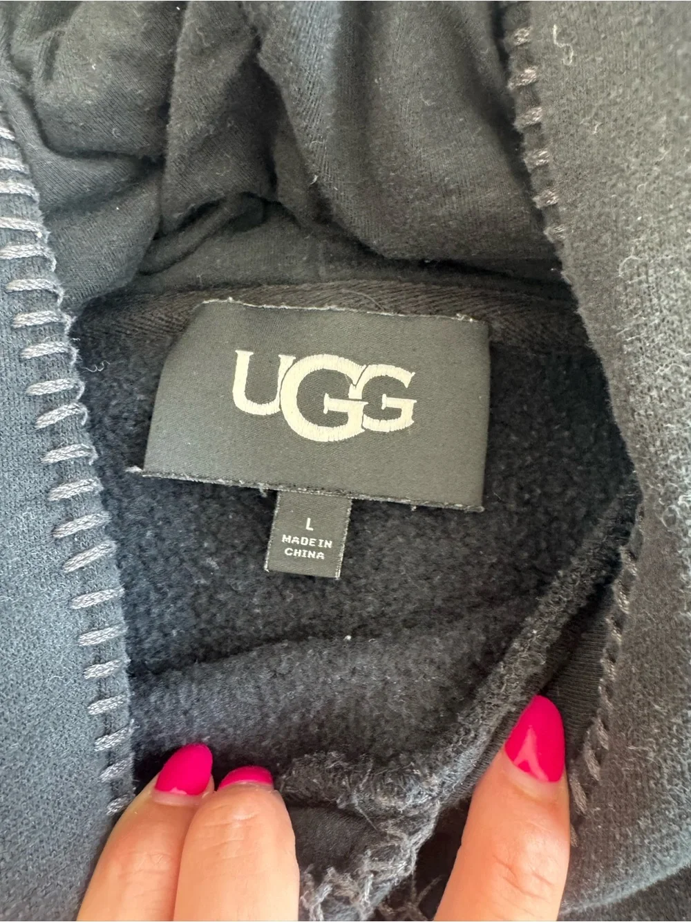 UGG Black Women's Pullover Hoodie Sweatshirt